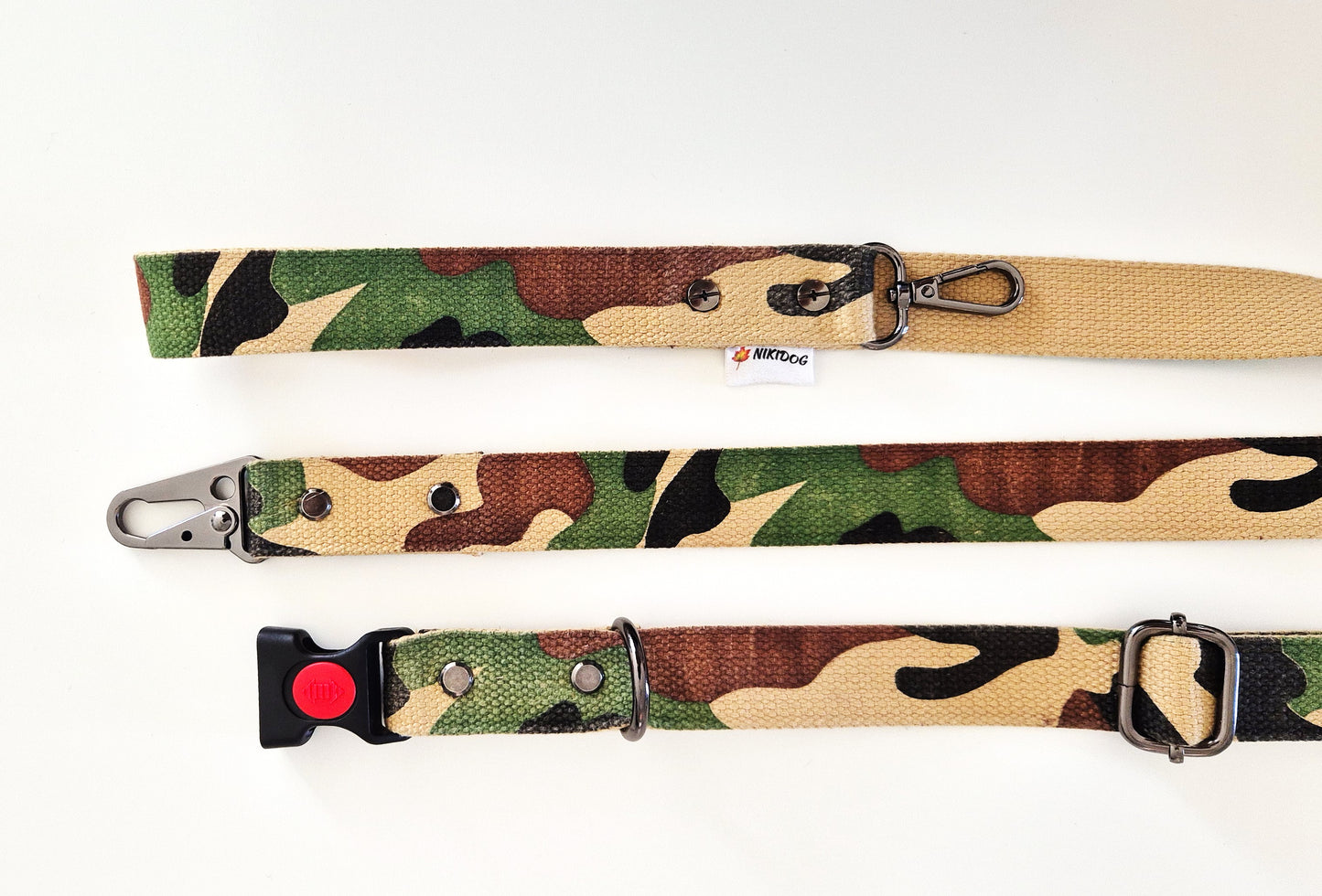 Laisse + collier Army