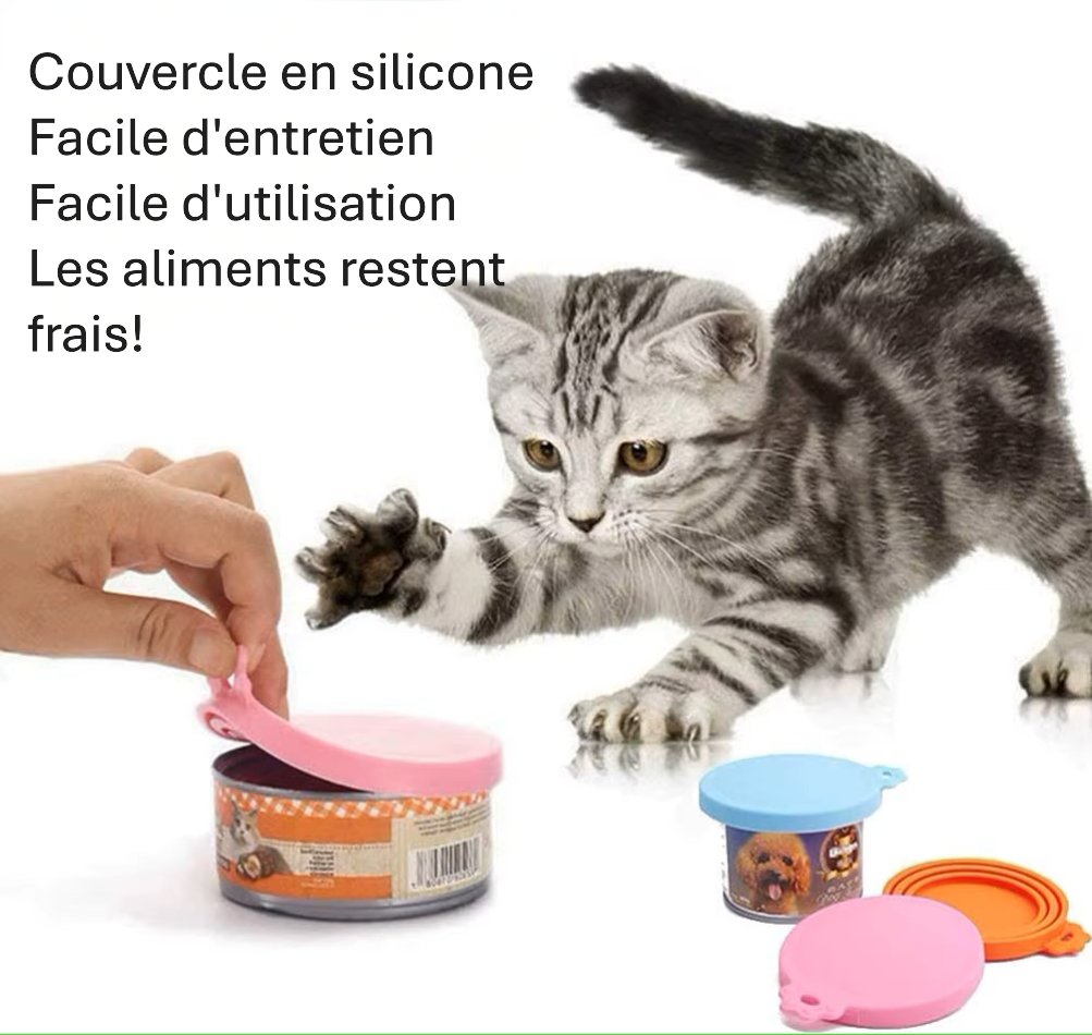 Couvercle en silicone pour boîte animaux